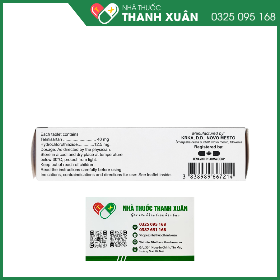 Tolucombi 40mg/12,5 mg Tablets điều trị tăng huyết áp vô căn